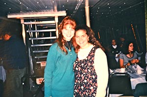 Allison and Audra, Villanova Band event circa 1996